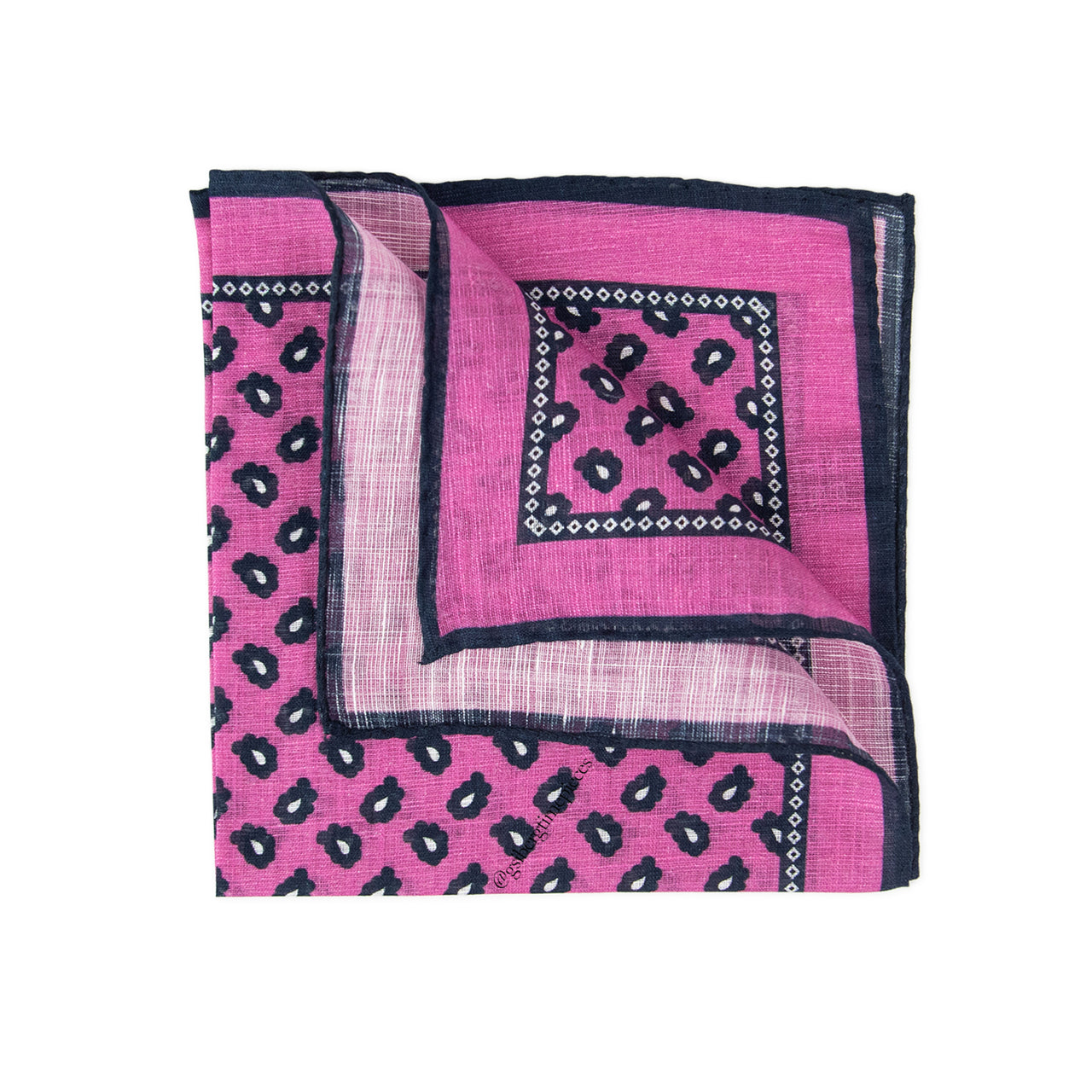 Alter Knabe Einstecktuch im Paisley Pink Muster