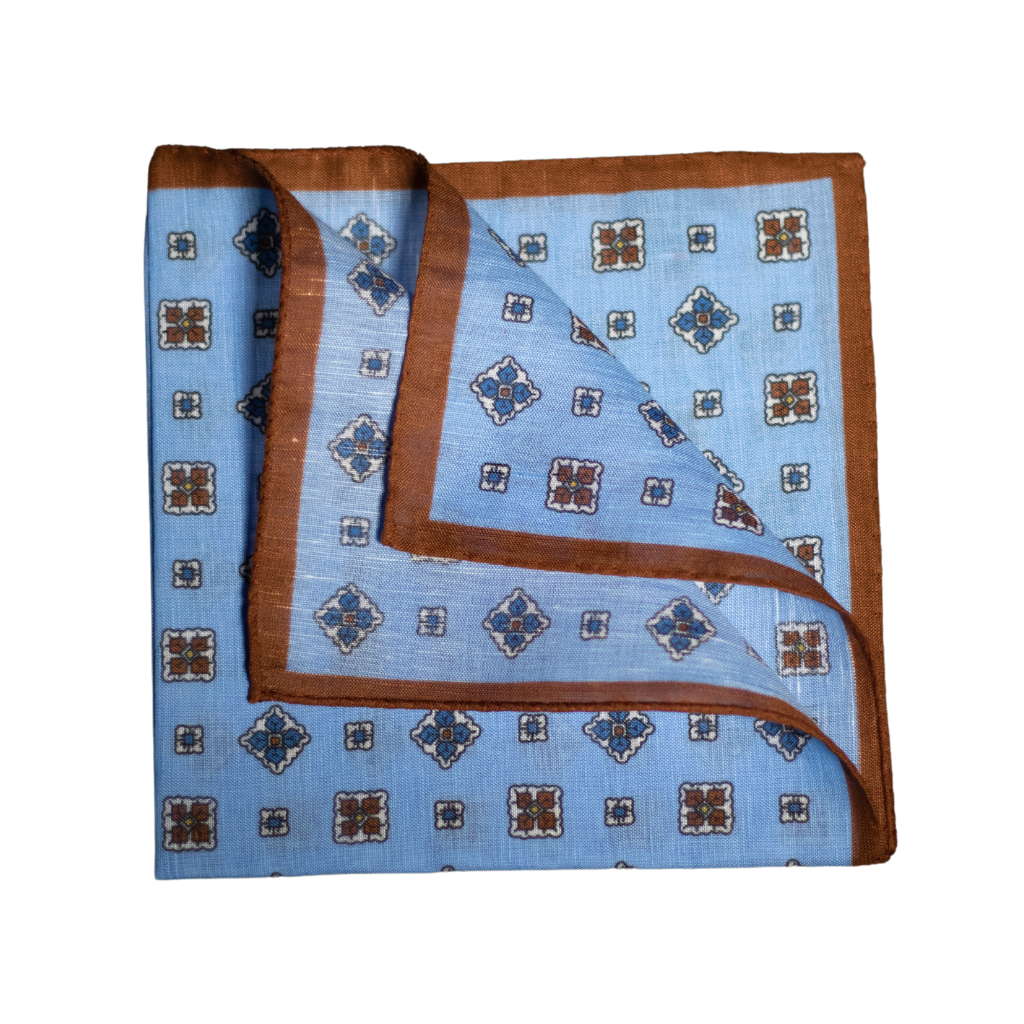 Pocket Square Alter Knabe - "Sommer Edition - FIORE PIAZZA BLUE"