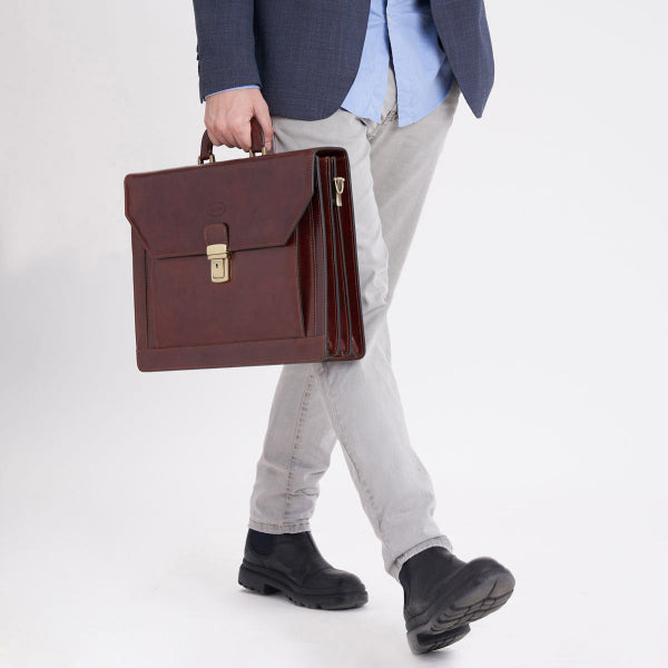 Aktentasche Trapez - Braun