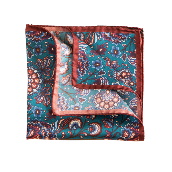 Pocket Square Alter Knabe - "Bloom blue"