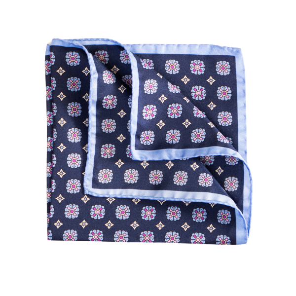 Pocket Square Alter Knabe - "Blue Bug Light Blue"