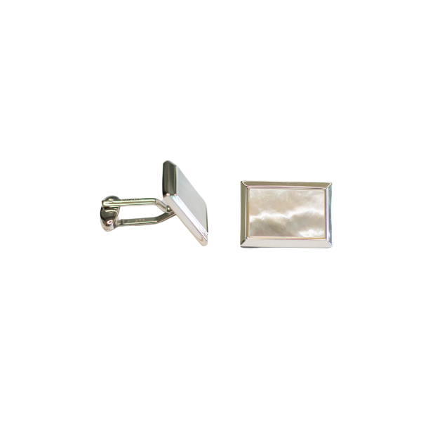 Perlmut rechteckig - 925 Silber