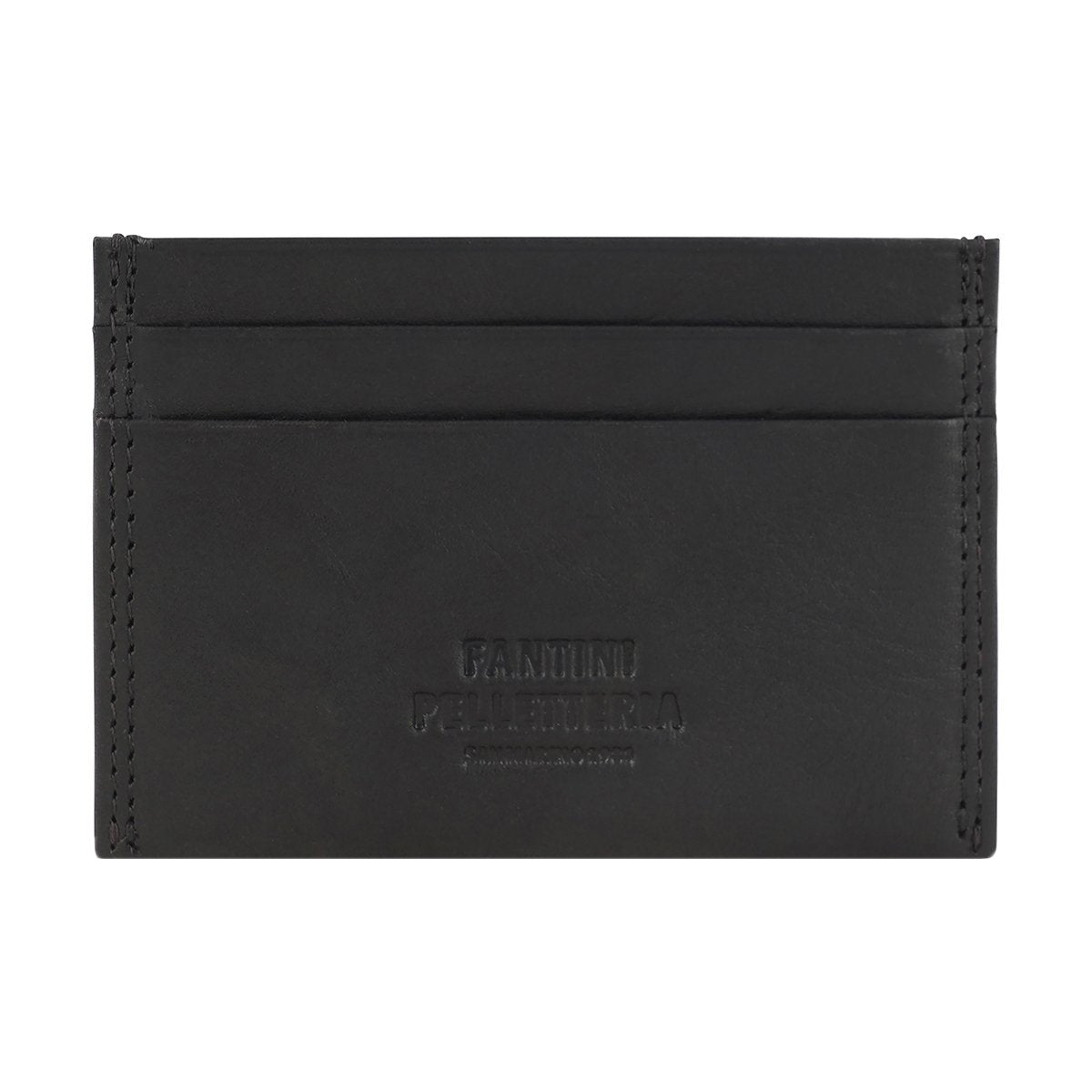 Leather card holder - Black