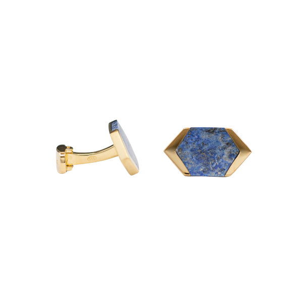 Lapis sechseckig - 925 Silbervergoldet