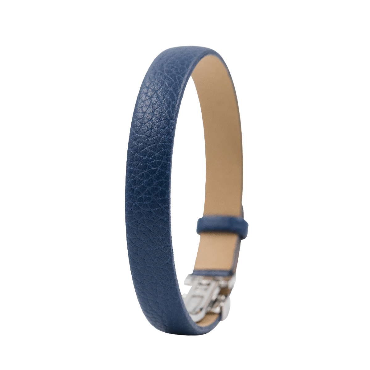 Hirsch SETH Leder Armband in Dunkelblau aus echtem Leder mit Verschluss  für Sie und Ihn Unisex komfortabel zu tragen da der innen Ring aus gerautes Leder ist die Edelstahlschließe ist einstellbar Luxus in Vorarlberg Geschenkideen